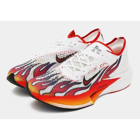 NIKE ZoomX Vaporfly Next% 3 FK PRM White Habanero Red running HQ3504-100 Men 13 - Picture 2 of 9